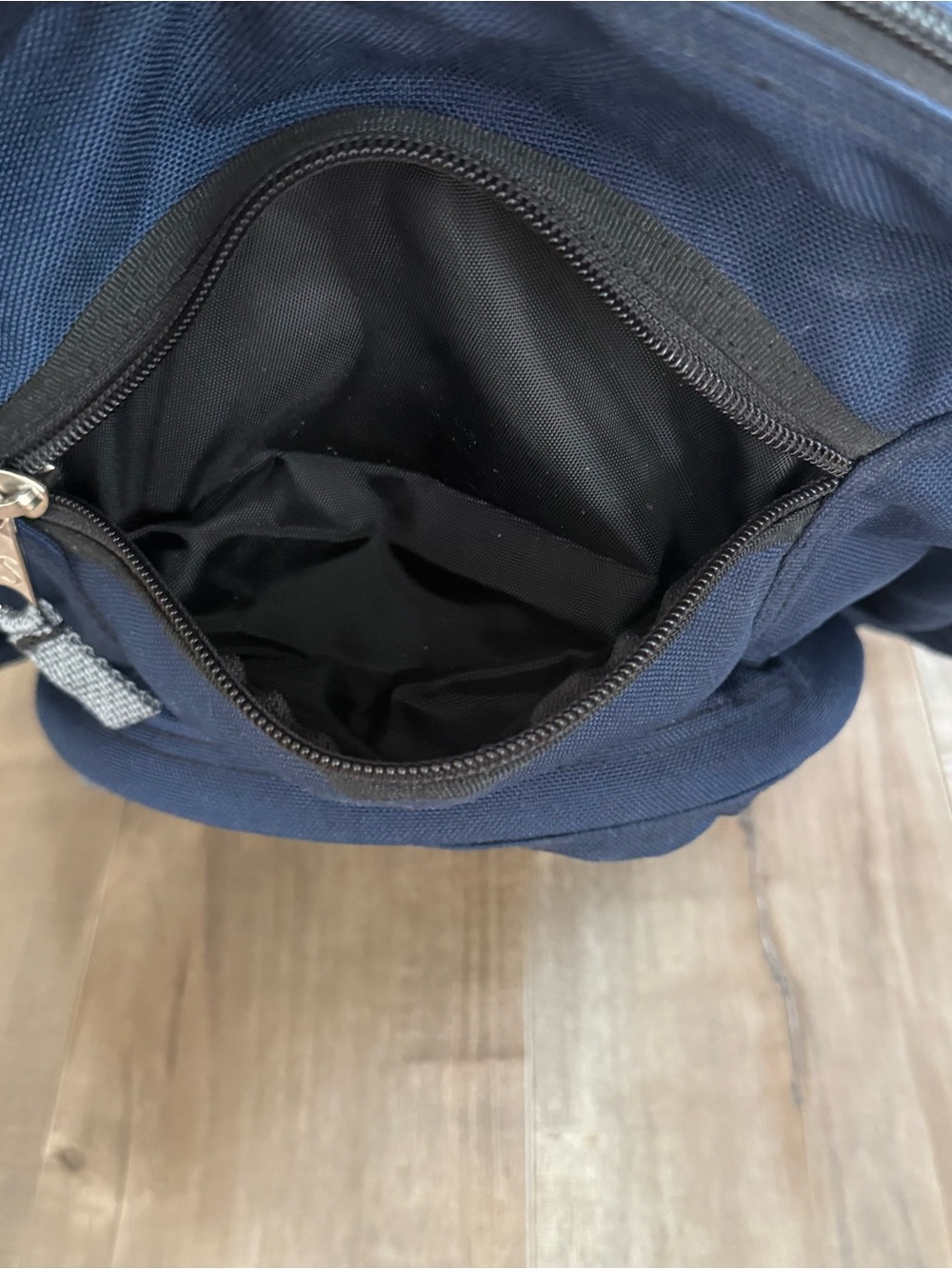 JanSport Backpack Navy Blue Unisex Back to School Large Adjustable Zip - Picture 7 of 10